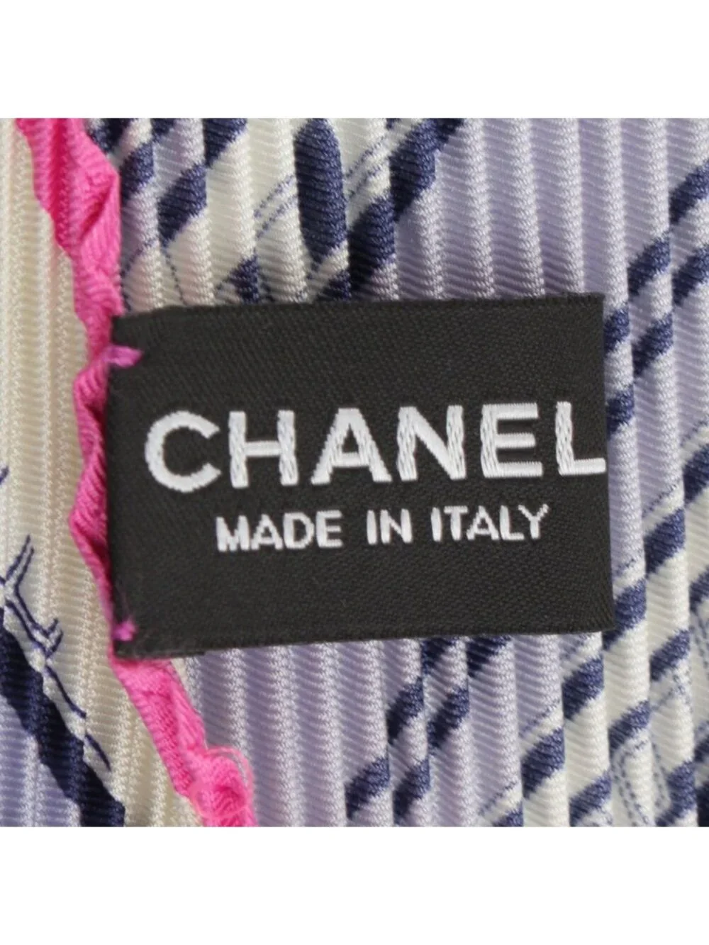 Chanel Silk CC Logo Scarf Purple